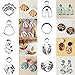 PTFJZ Polymer Clay Cutters for Earring Making 76pcs Clay Tools Set 67 Shapes Stainless Steel Clay Cutters with 8 Circle Shape Cutters 1 Letter Stamp