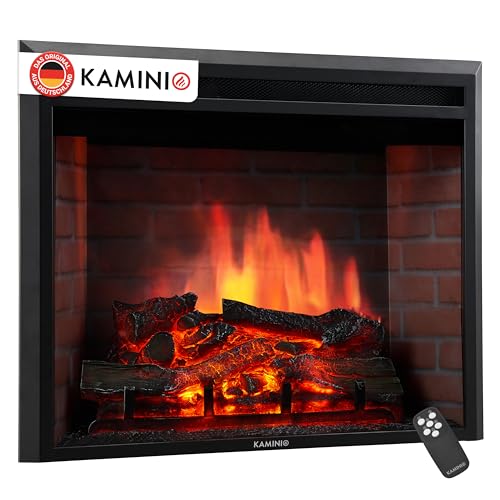 KAMINIO Elektrokamin Luca - Elektrischer Einbaukamin mit Heizung...