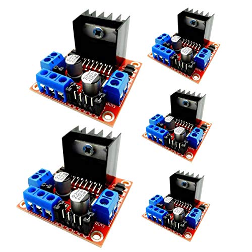 5pcs L298N Motor Driver Controller Board Module Stepper Motor DC Dual H-Bridge for Arduino Smart Car Power UNO MEGA R3 Mega2560