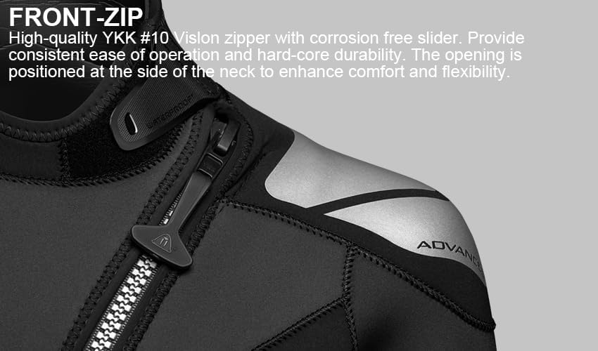 Waterproof Mens W8 7mm Front-Zip Wetsuit - Image 2