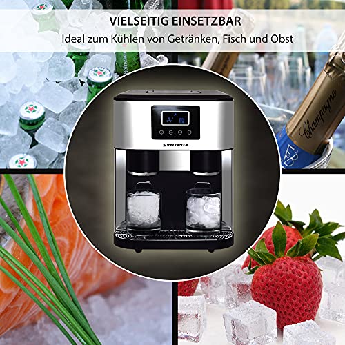 Syntrox Germany IC-150W-LED Helsinki Eiswürfelbereiter Crushed Ice Maker, Eisen – Bild 6