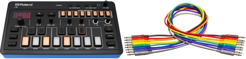 Roland AIRA Compact J-6 Portable Song Creation Machine Bundle with Hosa Patch Cable