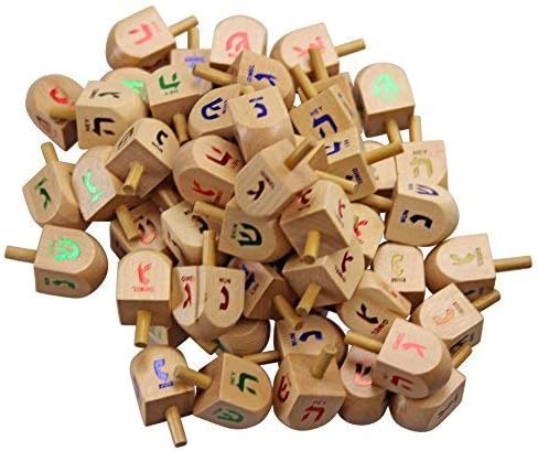 Rite Lite Small Natural Wood Dreidels - 100 Pieces