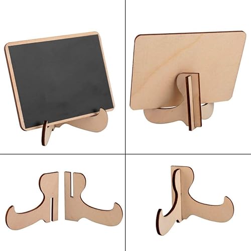 Miniatura 8 de 10 carteles de pizarra con caballetes de madera, pizarra, pizarra, pizarra, para alimentos, tarjetas de mesa, mensajes