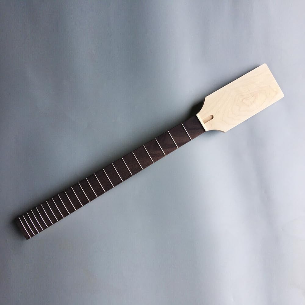 24fret Bass Guitar Neck 30inch Scale Maple Rosewood Fretboard Paddle head (01)