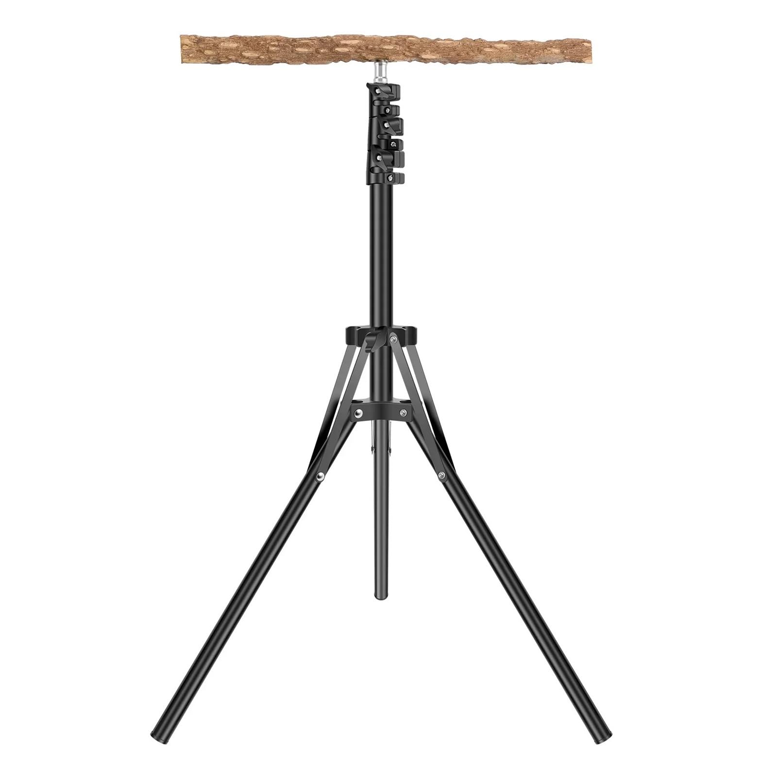Posadero para Loros Percha de Madera Plegable y Ajustable en Altura for pájaros, Ideal for el Entrenamiento Loros Otras Aves. Juguete portátil for Exteriores