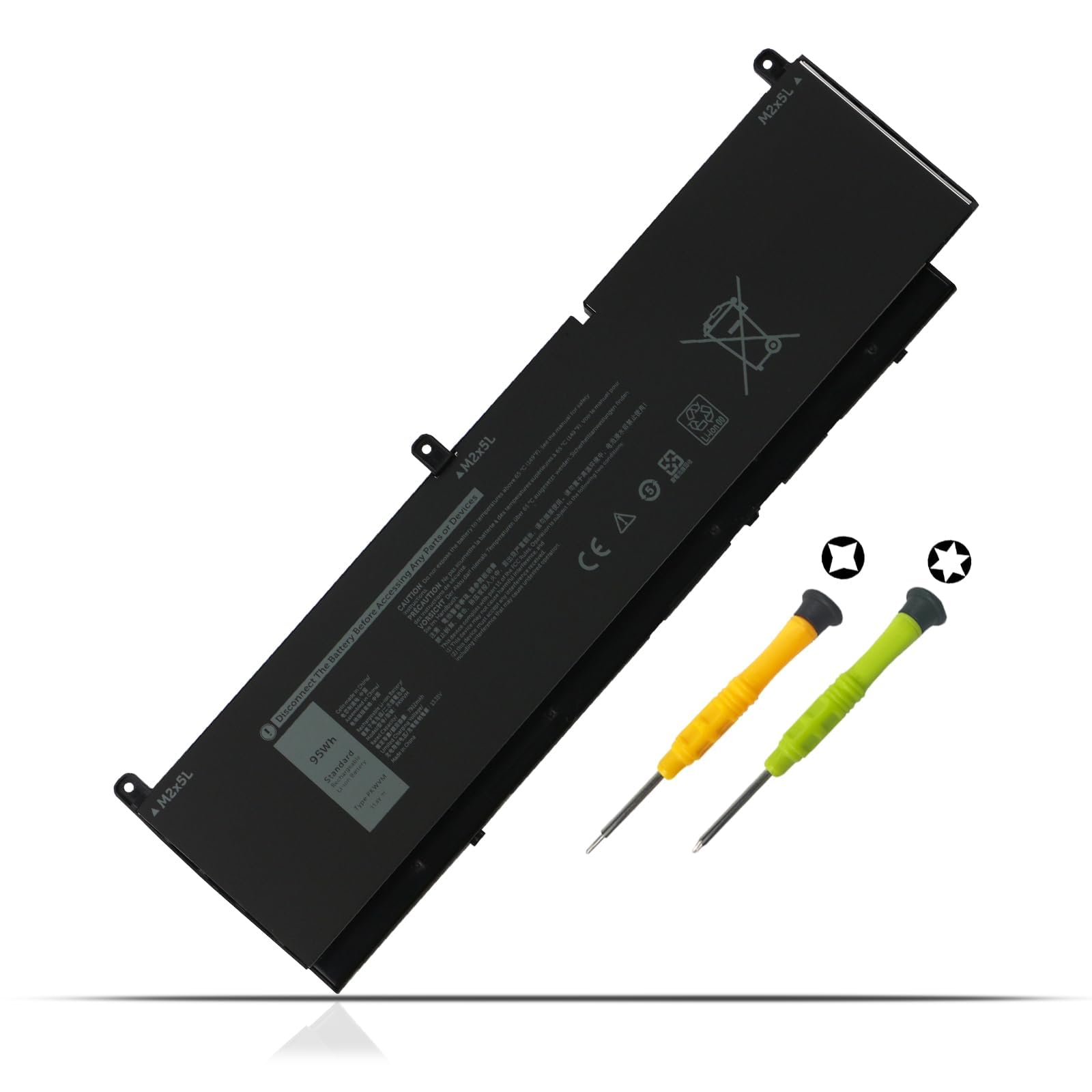K KYUER 95Wh PKWVM Laptop Akku für Dell Precision 7550 7560 7750 7760 Serie Mobile Workstation P44E P93F P44E001 P44E002 P93F001 P93F002 C903V CR72X 0CR72X 0447VR 068N03 453-BBCQ Notebook Battery