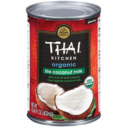 Thai Kitchen Organic Unsweetened Lite Coconut Milk, 13.66 fl oz (Pack of 6)