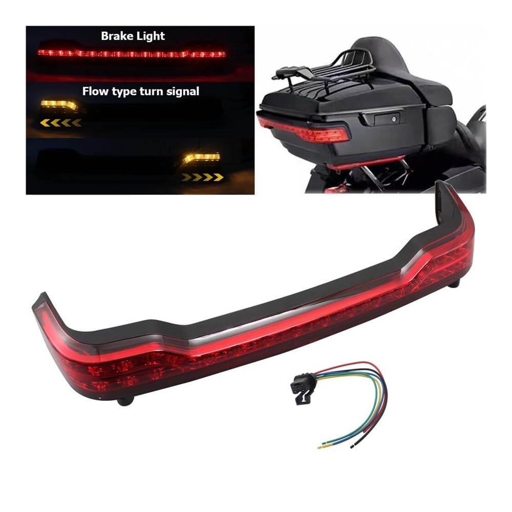 Luce Stop Fanale Posteriore Per FLHTCU FLHTCUL FLHTK FLHTKL 14-up Per indicatori di direzione a LED luce freno accessori per moto pacco bagagliaio posteriore