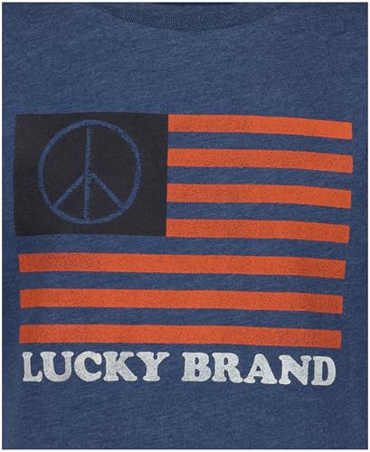 Image of Lucky Brand Boys' Short Sleeve Graphic Crew Neck T-Shirt, Soft, Comfortable, Relaxed Fit