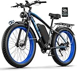 Kojesen V7 Electric Bike for Adults, 26×4.0'' Fat Tire Mountain Ebike with 52V 19.2Ah Battery, Long Range 120KM, Torque 90Nm, 21-Speed Dual Hydraulic Brake, Pedal Assist Off-Road Electric Bicycle