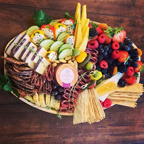 Charity Leaf Disposable Palm Leaf Bamboo Like | All Natural and Biodegradable | Weddings, Charcuterie Boards, BBQs, and Parties (15" x 10" Oval Platter (10 pc))