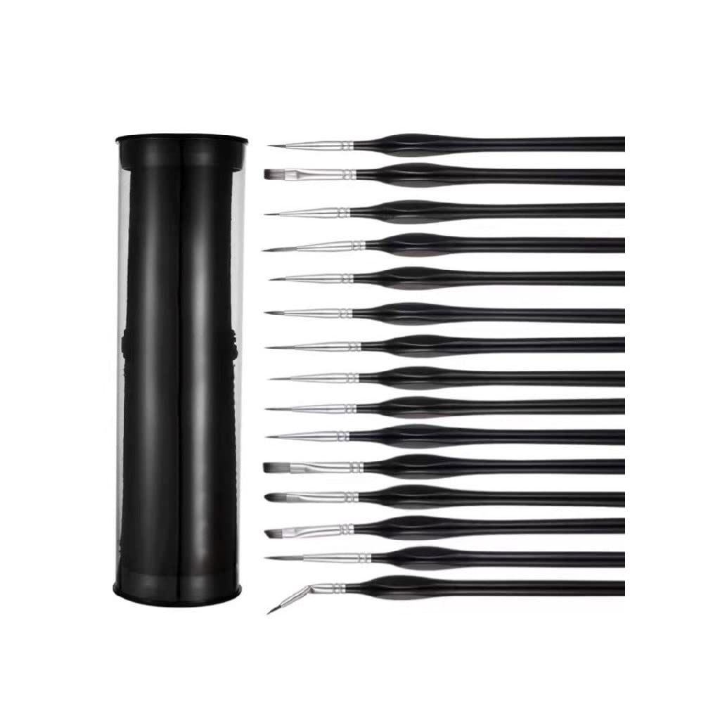 DUYHBAWRS Detail Paint Brush Collection, 15 Detail Paint Brush Miniature Painting Brush Artist Painted Brush