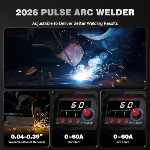 Image of ARCCAPTAIN 200A Pulse Stick Welder, ARC /Lift TIG Welding Machine 10PCS Rods