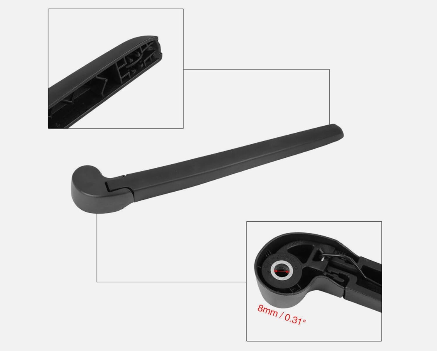 Rear Back Windshield Wiper Blade Arm for Audi A4 B8 8K5 Avant Wagon 2008-2015 1.8 2.0 2.7 3.0 TDI TFSI quattro Rear Window Wiper Blade Replacement for 2009 2010 2011 2012 2013 2014 2015