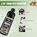 Lunory Black Hair Dye Shampoo for 100% Gray Coverage - 3 IN 1 Hair Color Shampoo with Argan Oil & Ginseng, Ammonia & Paraben Free, Long Lasting Semi-Permanent Natural Color for Women & Men