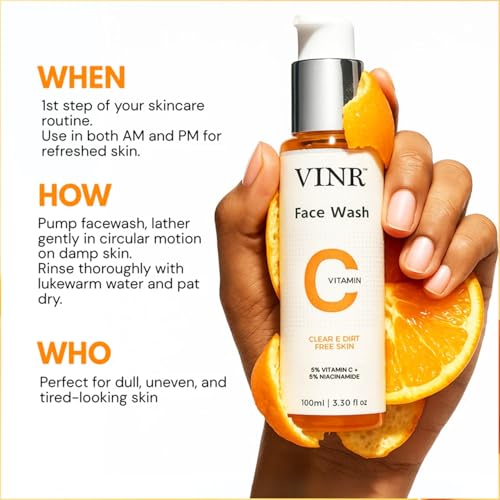 Image of VINR Unisex Vitamin C Brightening Skincare Combo Set | Face Wash, Glycolic Toner & Vitamin C + E Moisturizer | Glowing, Smooth & Even-Toned Skin | All Skin Types For Men & Women