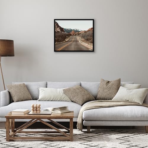 Image of Americanflat 17x21 Picture Frame with Polished Plexiglass - Streamline Collection - Thin Border Picture Frame for Wall Display - Hanging Hardware Included - Black