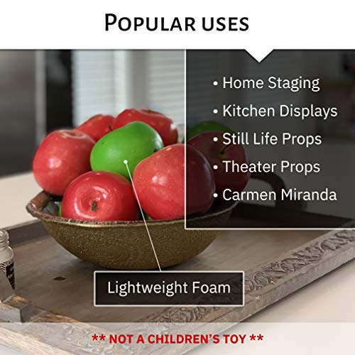 Dasksha Realistic Fake Apples 13 Pcs - Fake Fruits For Decoration (Red And Green) #TOP2