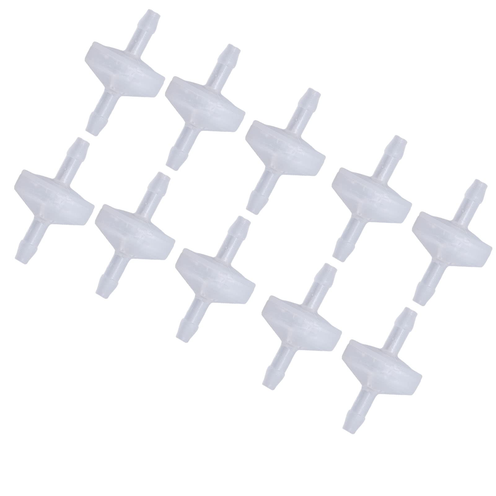 10 Valvole Di Ritegno Unidirezionali In PP - Per Acqua, Gas, Aria, Da 7mm-5mm