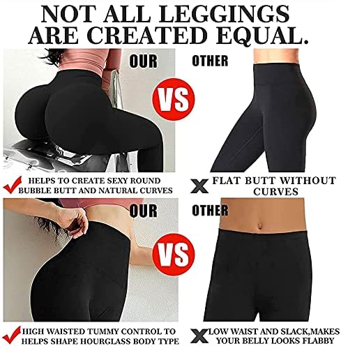 3 Pack Excessive Waisted Leggings for Ladies Butt Elevate Tummy Management Yoga Pants Non See-Via Exercise Operating Pants… 5 515KRAu77JS. AC