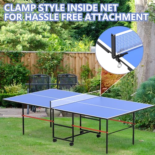 image for HIMcup 8FT Table Tennis Table with Net, Indoor/Outdoor Professional Pi