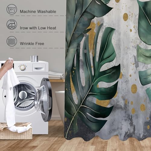 Rideau de douche tropical 180x180 cm en polyester durable