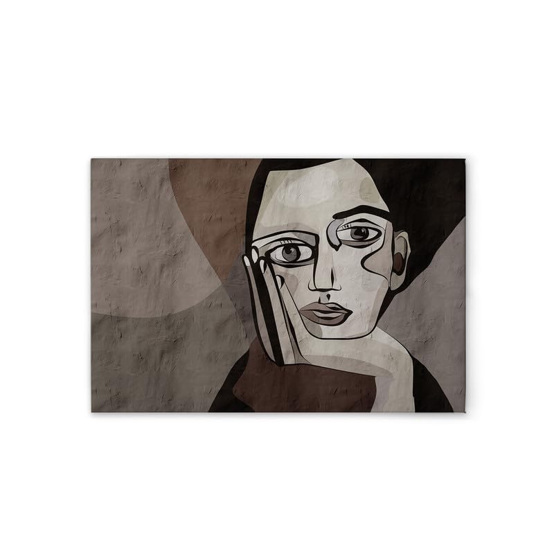 Tableau mural minimaliste pour sublimer un mur blanc salon abstrait gris 90x60