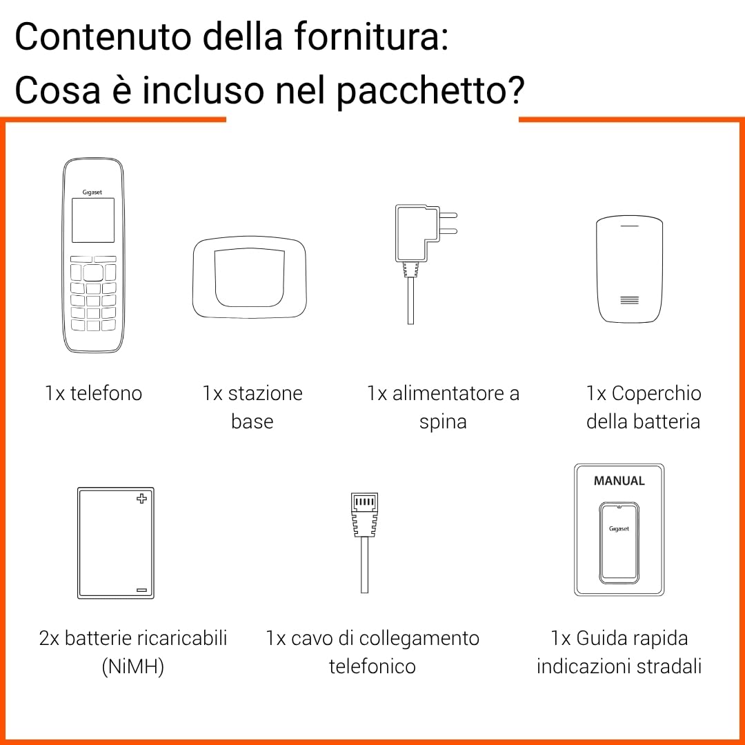 Gigaset Easy 520 Telefono per Anziani con Chiamata SOS, Tasti Grandi, Nero | Accessibilità, volume extra forte, tasti diretta, [Compatibile in DE, IT, FR, NL, BE, CHE, AUT]