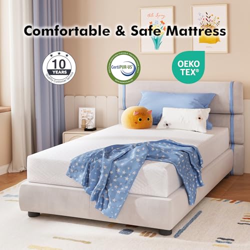 8-Inch Green Tea Memory Foam Full Size Mattress, CertiPUR-US Certified for Cool Sleep & Pressure Relief, 54×75×8