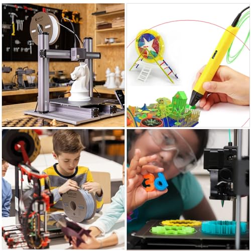 Image of Kretrum PLA Filament 1.75 mm 3D Printer Filament Dimensional Accuracy + /- 0.02 mm 1 KG 2.2 lbs Cardboard Spool 3D Printing Filament Fits for Most FDM 3D Printers Red