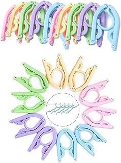 20 PCS Coat Hangers Adult Space Saving Hangers YSTP Portable Folding Plastic Clothes Hangers Magic Folding Coat Racks Travel Hanger Plastic Clot