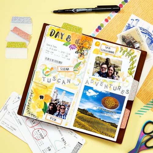 Image of Avery Ultra Tabs, 2 inch x 1.5 inch, Sunset Sparkle, 18 Tabs | For Marking Pages in Books and Planners, Repositionable Adhesive, Two-Side Writable, Smudge-Free Clear Tabs