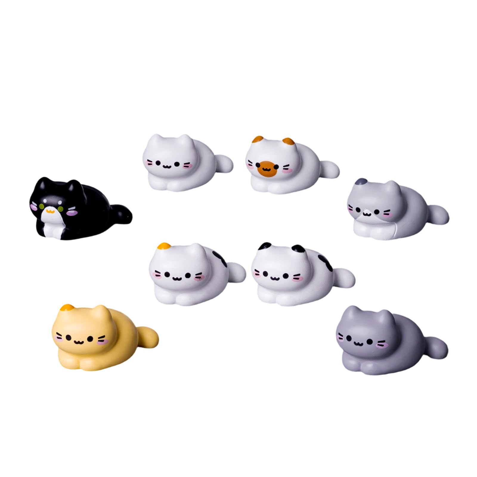 Snorvixre Resin Statue Educational Toy Figures Miniature Cats Garden Figurines Cake Toppers for DIYS Microlandscape Ornaments Minis Resin Cats