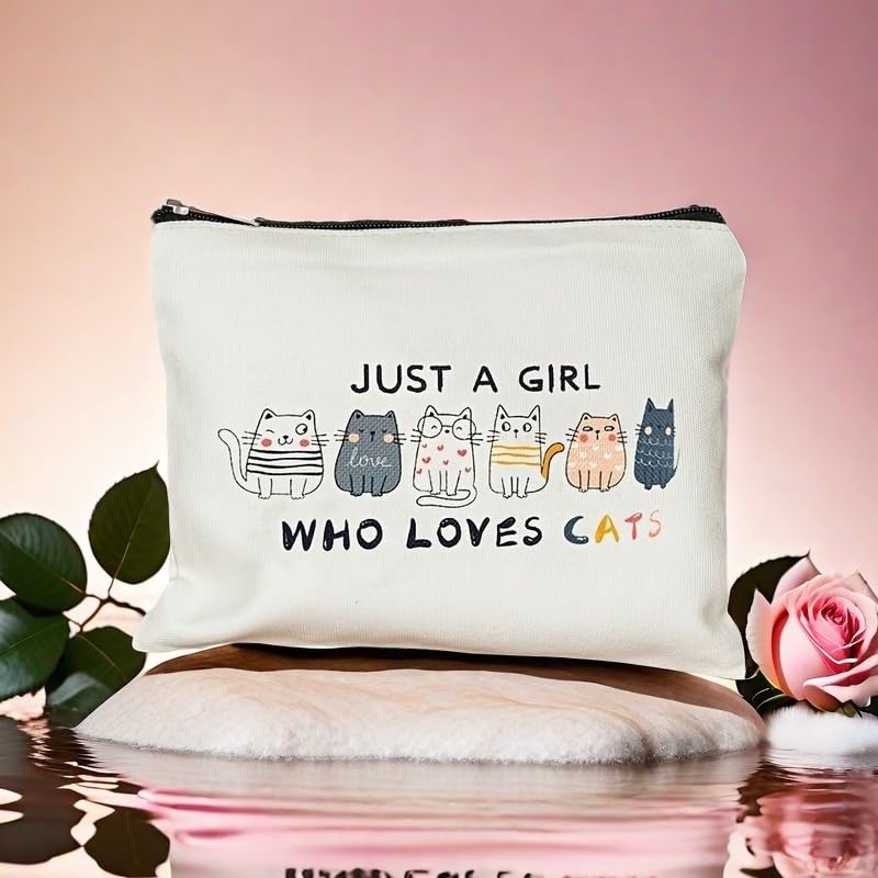 Make Up Bag Cat Motif, Cosmetic Bag with Zip, Multi-Purpose Pen Case, Metal Zip Bags, Toiletry Bag, Travel Bag, Cosmetic Bag - Image 3