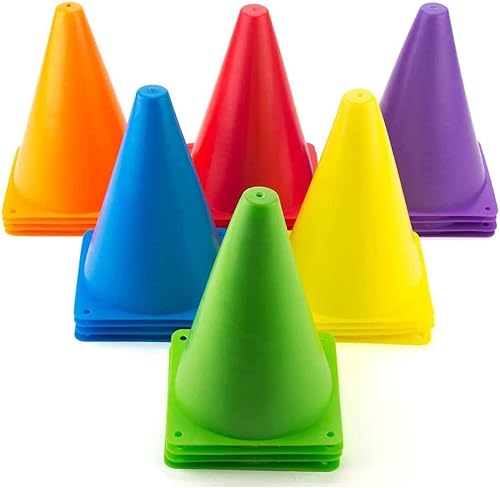 Faswin conos de agilidad para interior/exterior, varios colores, set de 24.
