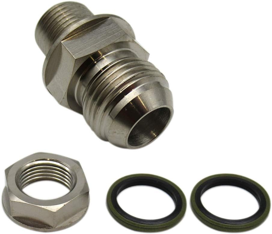 YL INC. New 10AN Turbo Oil Pan/Oil Return Drain Plug Adapter Bung