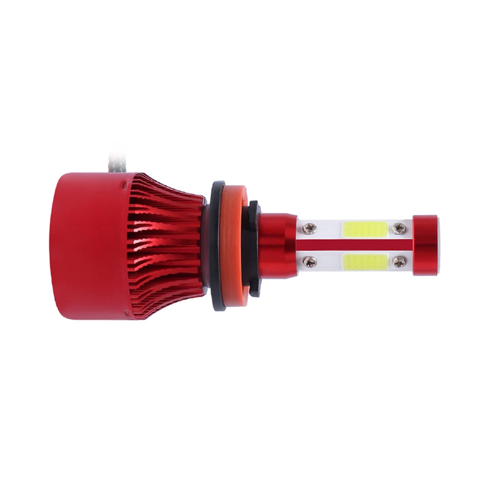 Żarówka ledowa 2 sztuk świateł samochodu H4 LED H7 12000LM H11 LED LED Lampa samochodowa Żarówki H1 H8 H9 9005 9006 HB4 Turbo 12 V 6000K LED Motocykl Light (Color : Red Color, Size : H7)