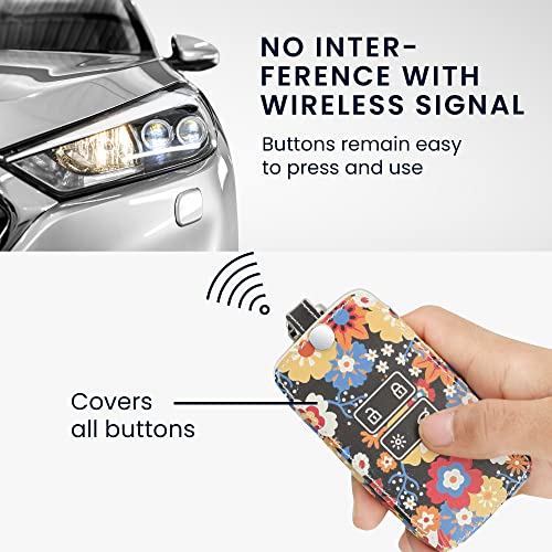 kwmobile Key Cover Compatible with Renault 4 Button Car Key Smart Key (only Keyless Go), Faux Leather - Image 2