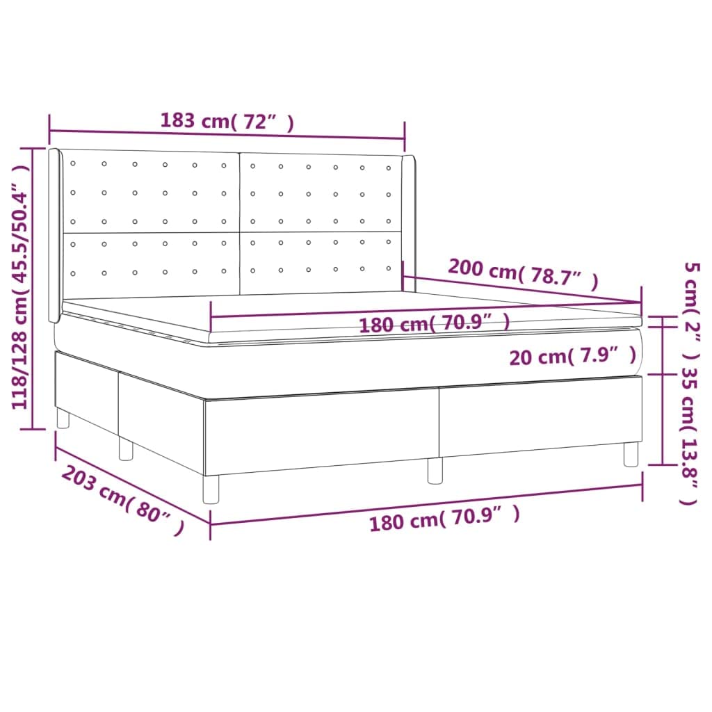 Tkanina Regulowany Zagłówek Kontynentalne 180x200cm Kremowy | Łóżko kontynentalne z materacem kieszeniowym 180x200 cm kremowe tkanina z regulowanym zagłówkiem