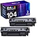 E-Z Ink Compatible Toner Cartridge Replacement for Canon 104 High Yield (2 Black Toners) Compatible with FAXPHONE L90 L120 ImageClass D420 MF4270 MF4690 D480 MF4350d MF4150 MF4370dn Printer