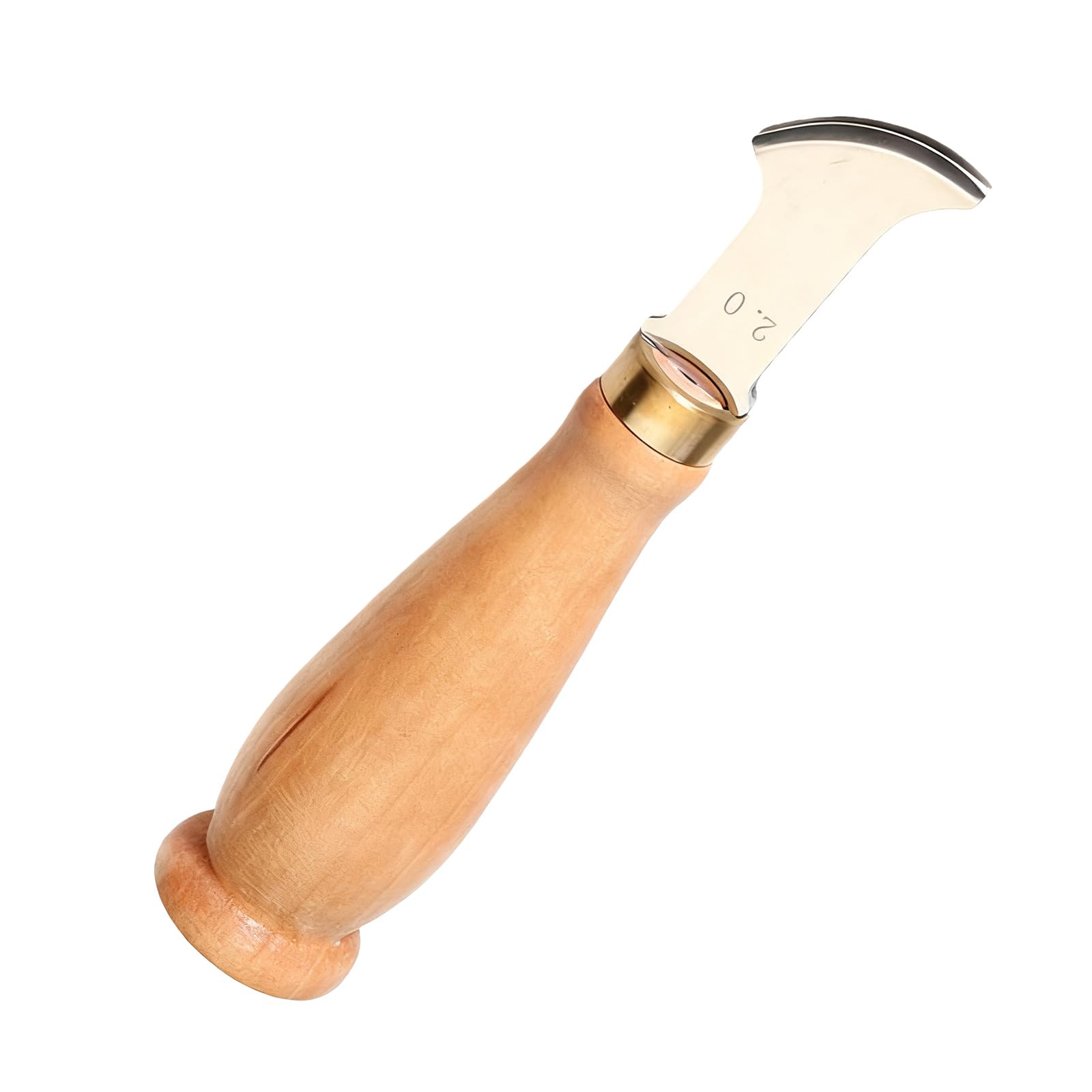Xjdzineq Stainless Steel Leather Edging Groover Tool Ergonomic Grip Wooden Handle Leatherworking for Stitching Grooving Decorative Line Pressing