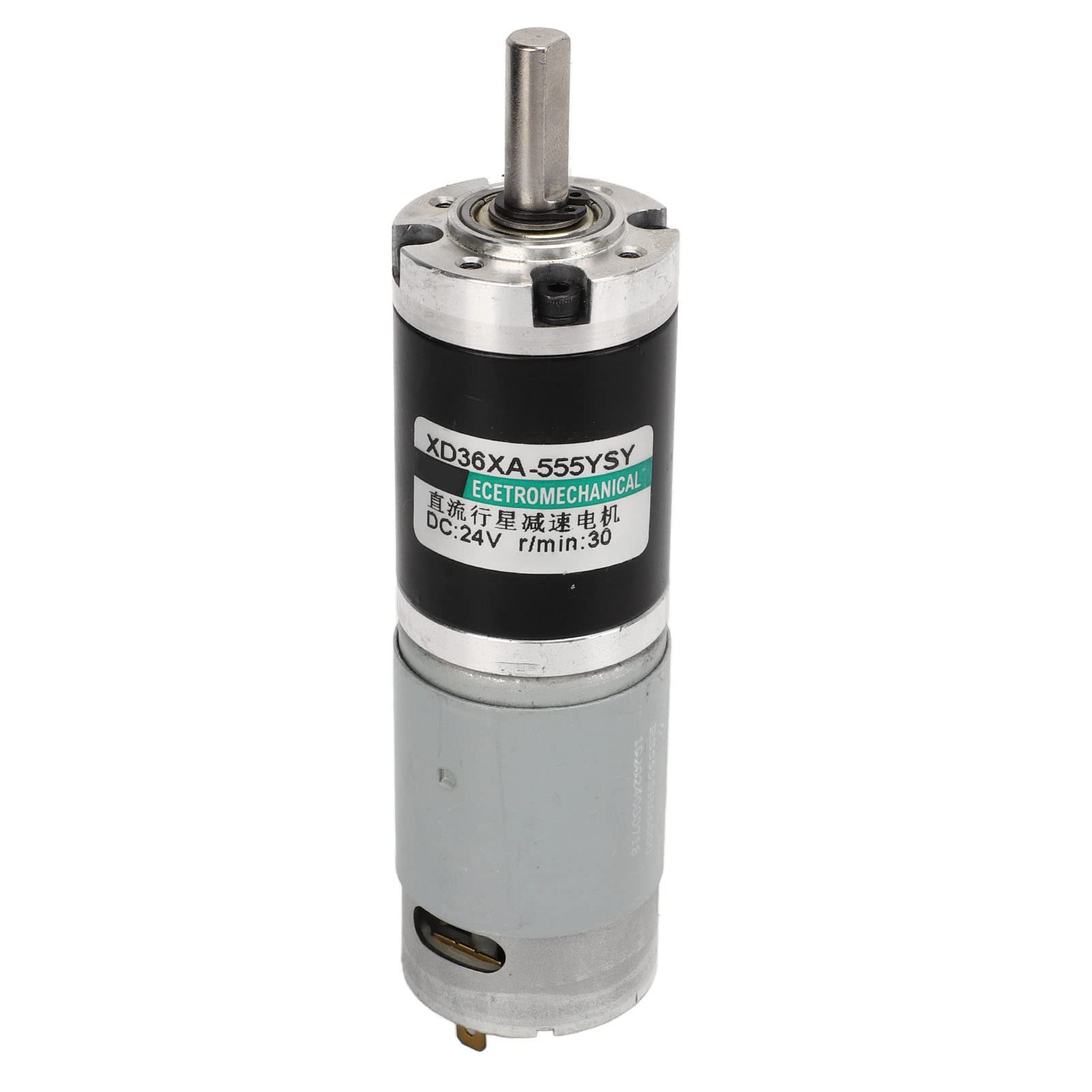-Getriebemotor, 24 V, 15 W, Schwarz, Silber, Kupfer, hohe Torsion, geräuscharmer Mini-Elektromotor für die Aufrüstung des Antriebsrads (30 U/min)