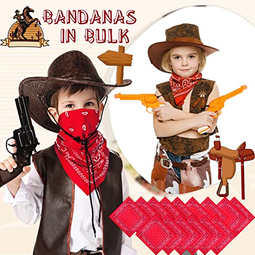 Tarpop 150 Pcs Paisley Bandanas Bulk Western Cowboy Bandana Set Face Mask Scarf Polyester Handkerchiefs Headband For Men Women (Red) #TOP3