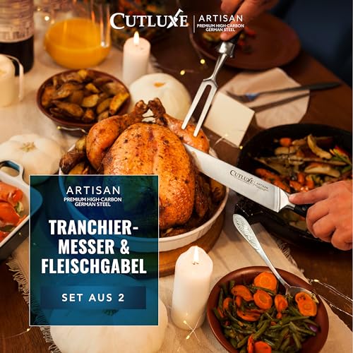 Foto von Cutluxe Tranchierbesteck 2-teilig für BBQ – Fleischmesser & Fleischgabel