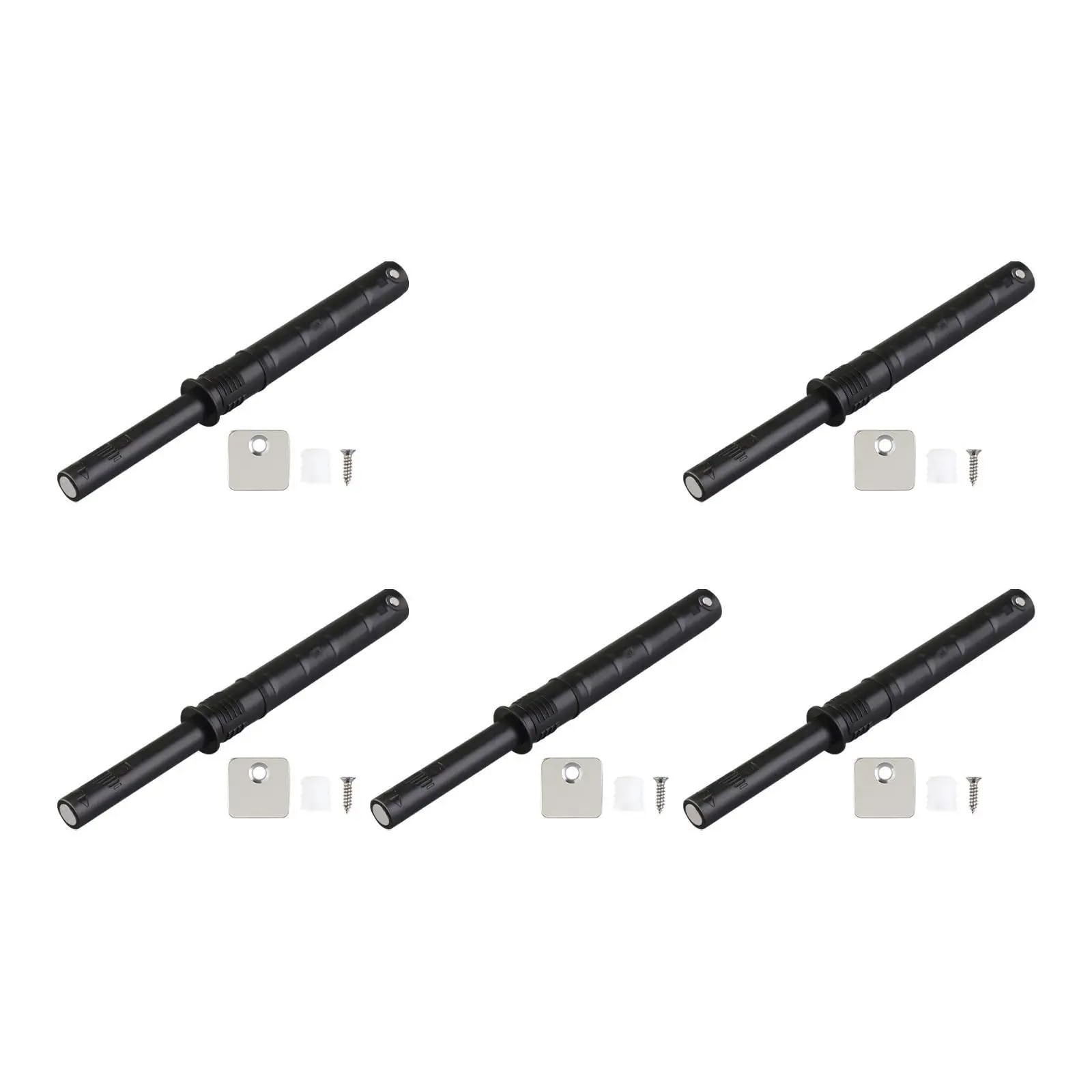 Yusuzh Black 14Pcs Push To Open Door Latch Heavy Duty Damper Catches Opener Spring On Close For Home Bedroom Cupboard Living Room Closet For Cupboard(Black)