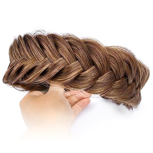 BOBIYA Wide Braided Headband with Teeth Braid Headbands With Teeth for Women Braided Hair Headbands with Tooth (Claybank) - Image 2