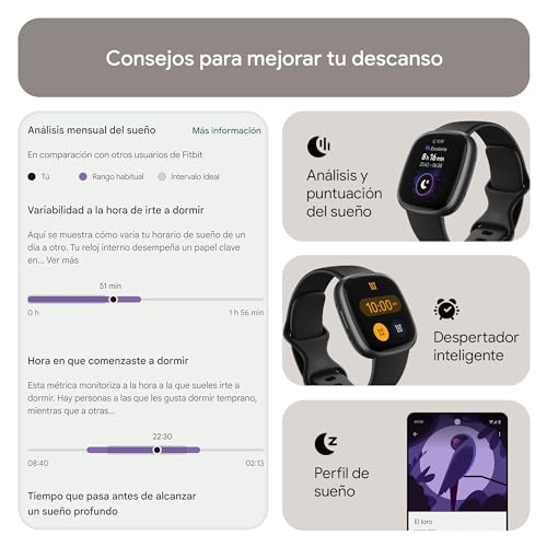 Miniatura 5 de Google Fitbit Versa 4 smartwatch, con Google Health Premium