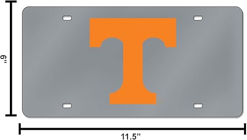 Miniatura 1119 de Rico Industries Placa de matrícula de metal con incrustaciones láser de Florida Gators de la NCAA plateado,Alternativo,Negro -,Negro/Plata,Azul,azul