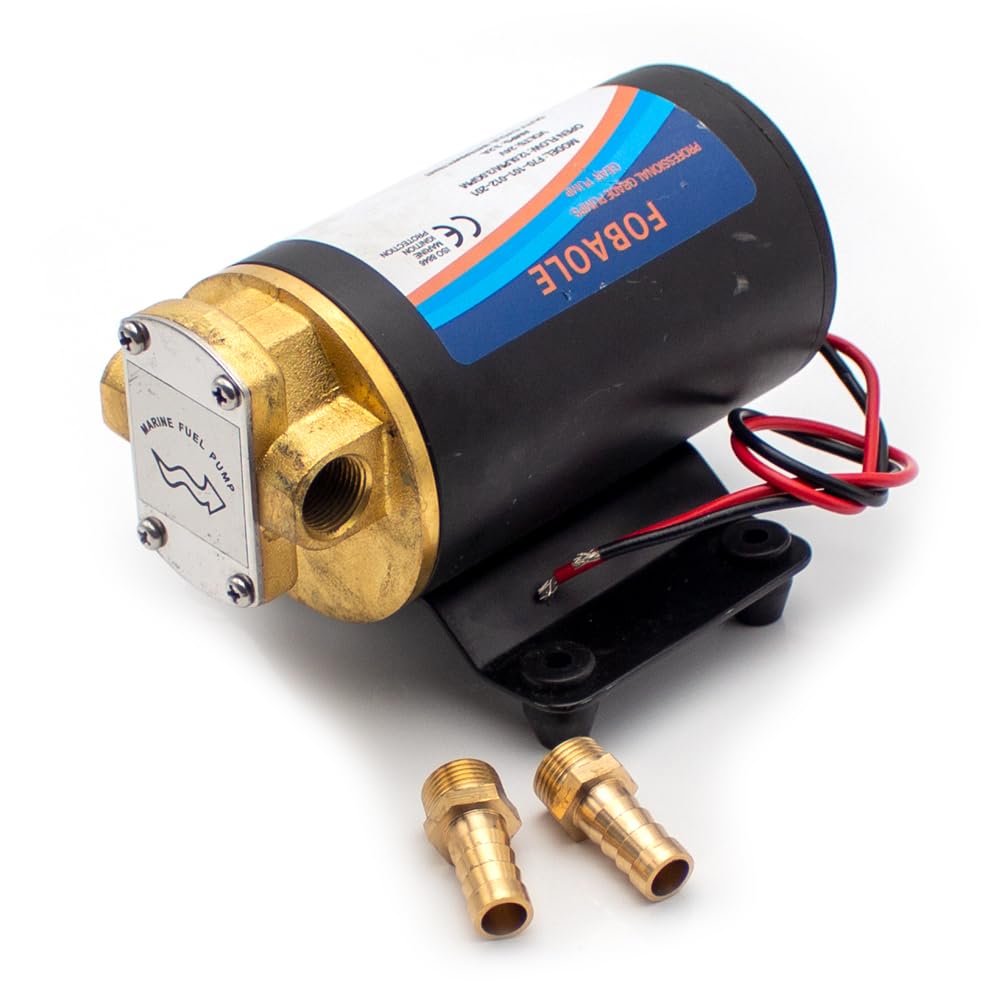 Pompa Olio per Ingranaggi Elettrica DC 24V, Pompa di Lubrificazione Professionale Pompa Autoadescante a Grande Flusso Pompa Diesel per Olio Lubrificante